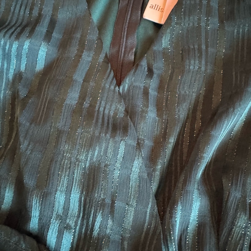 Elegant Teal Women's wedding guest cocktail Dress - Picture 10 of 11